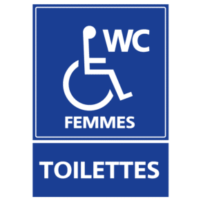 Panneau Toilettes Femmes PMR