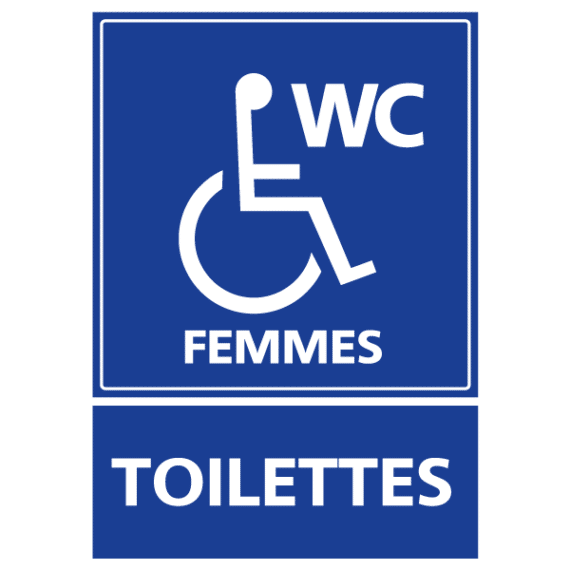 Panneau Toilettes Femmes PMR