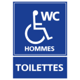 Panneau Toilettes Hommes PMR