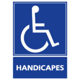 Panneau Handicapés PMR