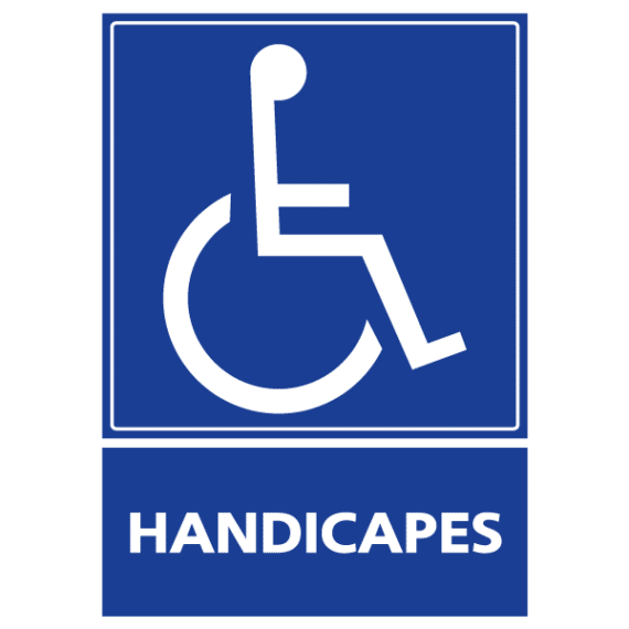 Panneau Handicapés PMR