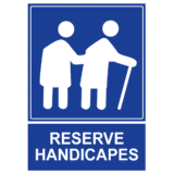 Panneau Réservé aux Handicapés