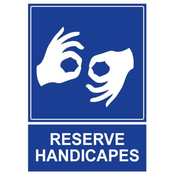 Panneau Réservé aux Handicapés