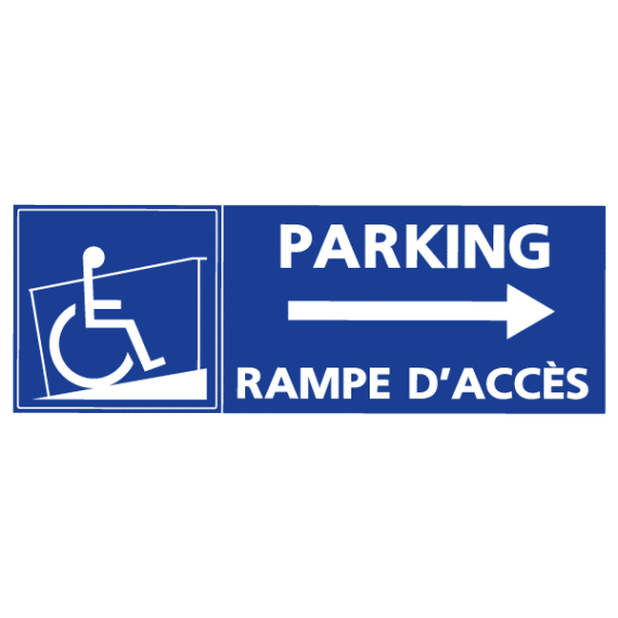 Panneau Parking Avec Rampe d'Accès