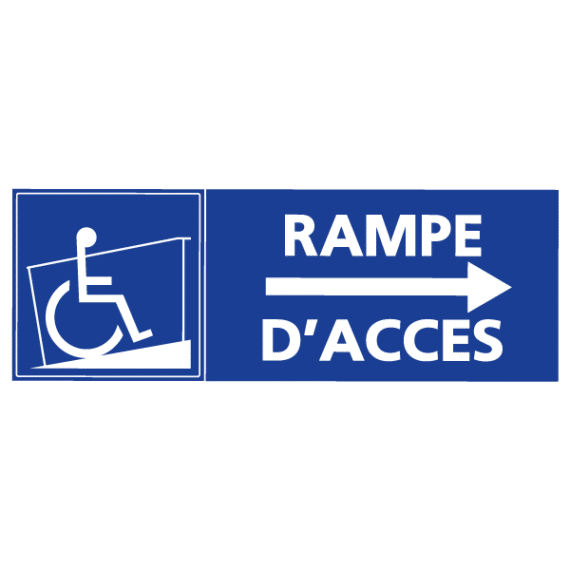 Panneau Rampe d'Accès à Droite