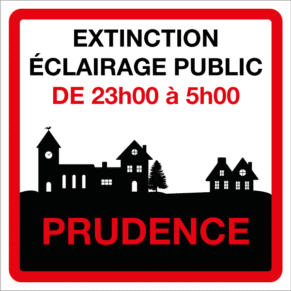 Panneau extinction éclairage public