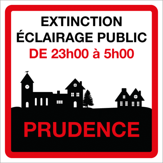 Panneau extinction éclairage public