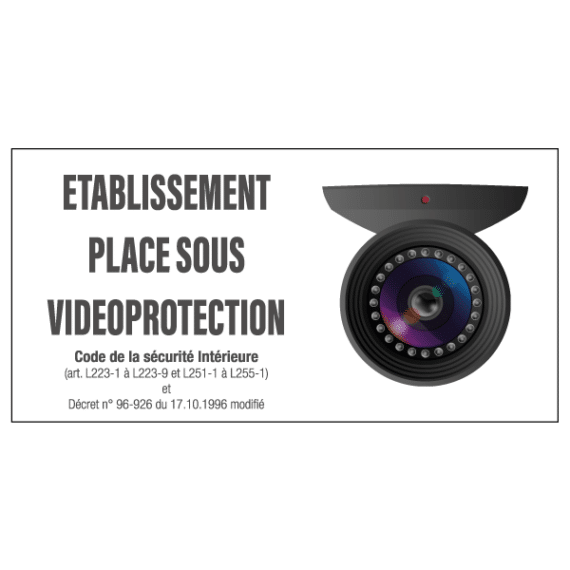 Panneau Établissement Placé Sous Vidéoprotection