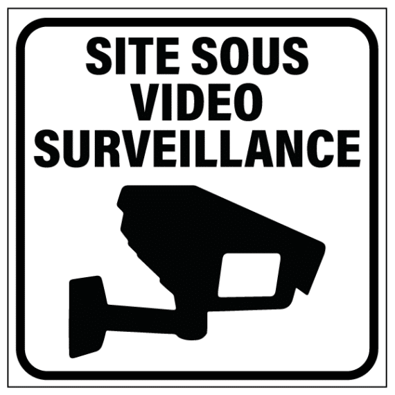 Panneau Site Sous Vidéo Surveillance