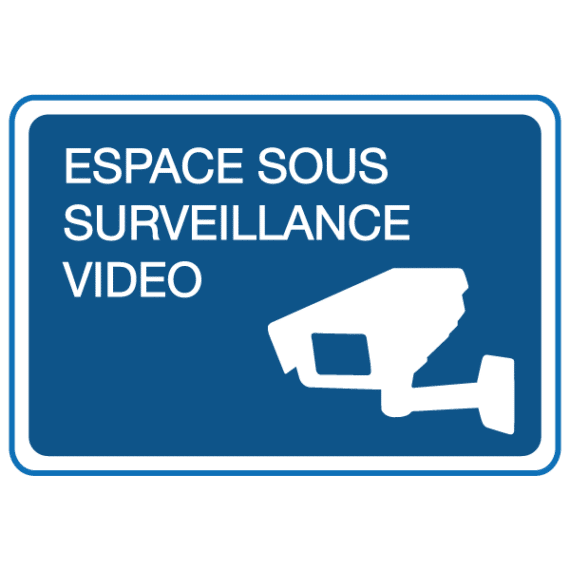 Panneau Espace Sous Surveillance Vidéo