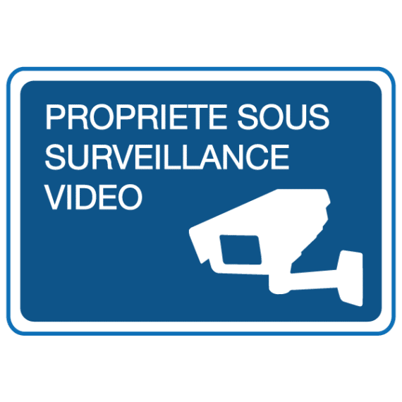 Panneau Propriété Sous Surveillance Vidéo