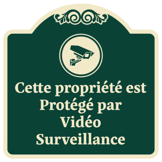 Panneau Propriété Protégée par Vidéo Surveillance