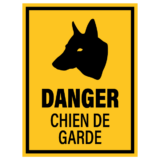 Panneau Danger Chien de Garde
