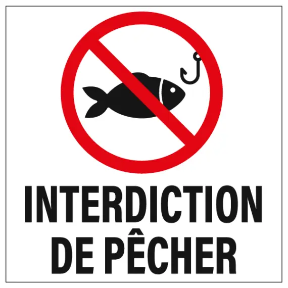 Panneau Interdiction de Pêcher