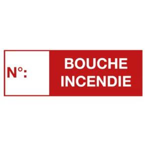 Panneau N° Bouche Incendie