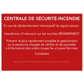 Panneau Centrale de Sécurité Incendie